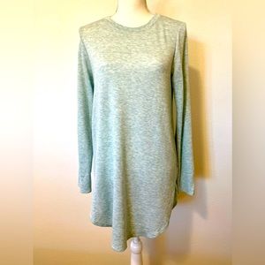 Caralase Ultra Soft Mint Green Long Sleeve Tunic Top Large Pastel Cozy